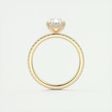 2.10 CT Radiant Cut Pave Style Moissanite Engagement Ring 15