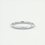 0.09 Round Cut Flush Moissanite Bridal Wedding Band 12