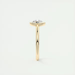 1.19 CT Round Rose Cut Bezel Moissanite Engagement Ring 12