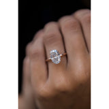 4.0 CT Oval Solitaire Moissanite Engagement Ring 7