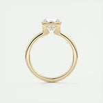 2.0 CT Round Cut Half Bezel Solitaire Moissanite Engagement Ring 14