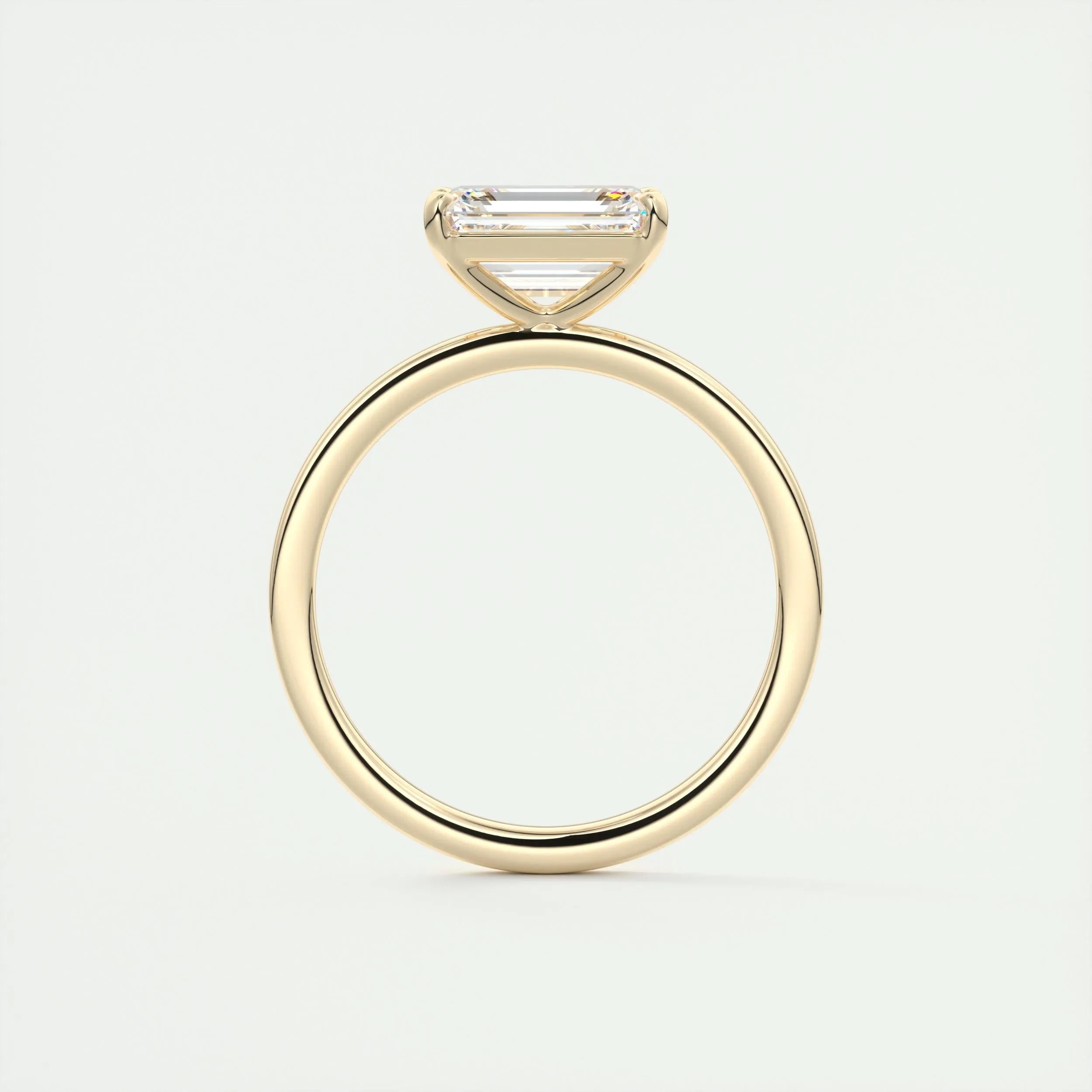 1.91 CT Emerald Cut Solitaire Moissanite Engagement Ring 15