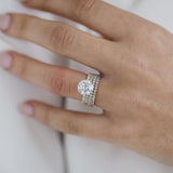2.50 CT Round Cut Hidden Halo Moissanite Engagement Ring 6