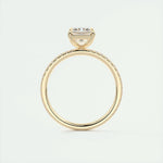 1.91 CT Emerald Cut Pave Moissanite Engagement Ring 14