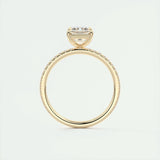 1.91 CT Emerald Cut Pave Moissanite Engagement Ring 14