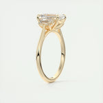1.91 CT Emerald Cut Three Stone Moissanite Engagement Ring 13