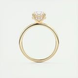 1.91 CT Oval Hidden Halo Moissanite Engagement Ring 15