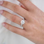 2.50 CT Round Cut Hidden Halo Moissanite Engagement Ring 2