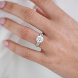 2.50 CT Round Cut Hidden Halo Moissanite Engagement Ring 2