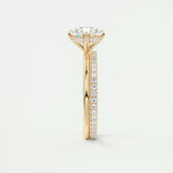 1.91 CT Oval Hidden Halo Moissanite Engagement Ring 11