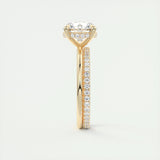 2.0 CT Round Hidden Halo Moissanite Engagement Ring 12