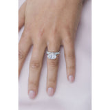 4.0 CT Oval Solitaire Moissanite Engagement Ring 3