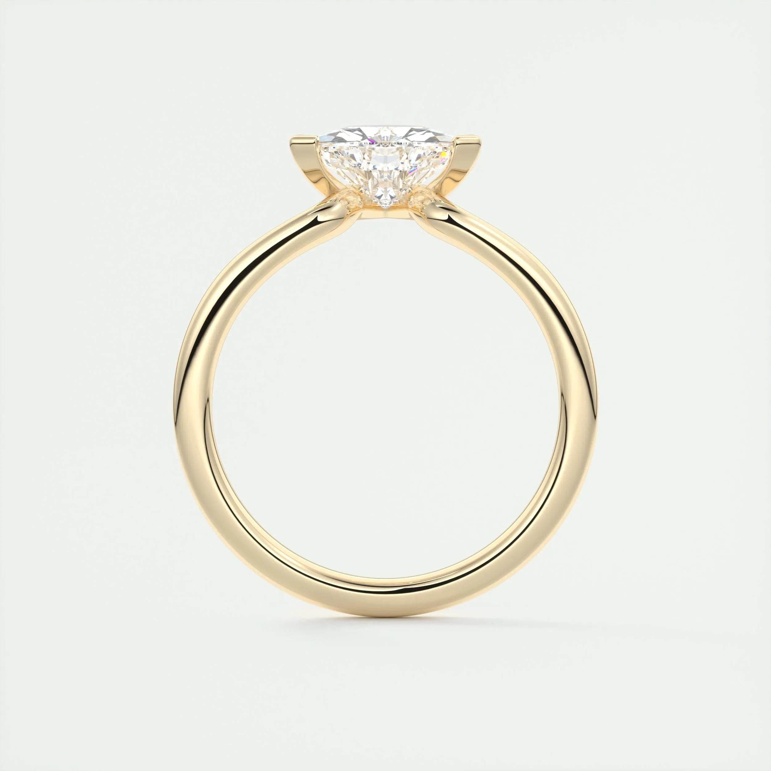 1.44 CT Trillion Cut Solitaire Moissanite Engagement Ring 14