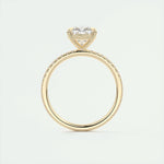 2.15 CT Cushion Cut Pave Moissanite Engagement Ring 14
