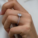 3.10 CT Round Pave Moissanite Engagement Ring 4