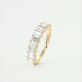 1.80 Emerald Cut Half Eternity Moissanite Bridal Wedding Band 19