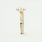 2.0 CT Round Cut Half Bezel Solitaire Moissanite Engagement Ring 12