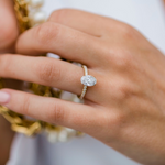 1.85 CT Oval Hidden Halo & Pave Moissanite Engagement Ring 1