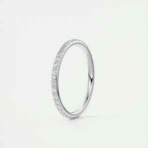 0.37 Round Cut Full Eternity Moissanite Bridal Wedding Band 2