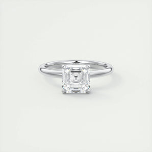 2.03 CT Asscher Cut Solitaire Moissanite Engagement Ring 1