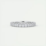 0.84 Round Cut Shared Prong Moissanite Bridal Wedding Band 1