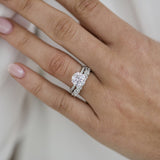 2.50 CT Round Solitaire Hidden Halo Moissanite Engagement Ring 3