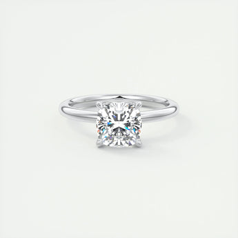 1.49 CT Cushion Cut Solitaire Moissanite Engagement Ring 1