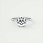 1.35 CT Round Cut Solitaire Moissanite Engagement Ring 1