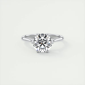 1.35 CT Round Cut Solitaire Moissanite Engagement Ring 1