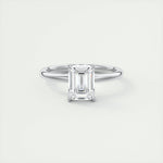 1.91 CT Emerald Cut Solitaire Moissanite Engagement Ring 1