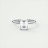 1.91 CT Emerald Cut Solitaire Moissanite Engagement Ring 1
