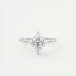 2.08 CT Princess Cut Solitaire Moissanite Engagement Ring 1