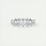 0.72 Oval & Princess Cut Alternative Moissanite Bridal Wedding Band 1