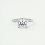 2.08 CT Princess Cut Solitaire Moissanite Engagement Ring 1