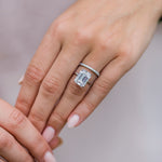 5.50 CT Emerald Hidden Halo Moissanite Engagement Ring 2