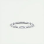 0.32 Marquise & Round Alternative Moissanite Wedding Band 18