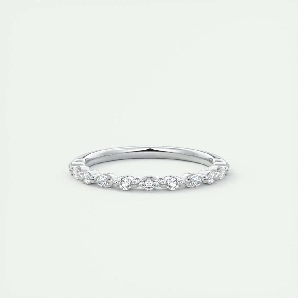 
                  
                    0.32 Marquise & Round Alternative Moissanite Wedding Band 18
                  
                