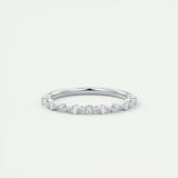 0.32 Marquise & Round Alternative Moissanite Wedding Band 18