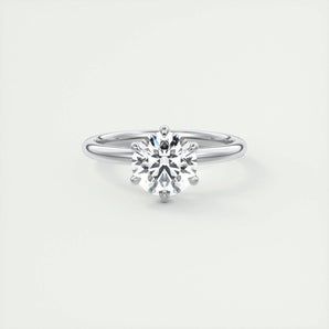 1.35 CT Round Cut Solitaire Moissanite Engagement Ring 1