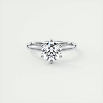 1.35 CT Round Cut Solitaire Moissanite Engagement Ring 1