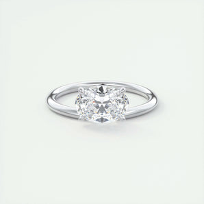 1.91 CT Oval Cut Solitaire Moissanite Engagement Ring 1