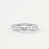 1.35 Oval Cut Shared Prongs Moissanite Bridal Wedding Band 20