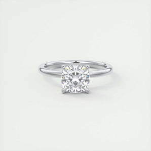 2.15 CT Cushion Cut Solitaire Moissanite Engagement Ring 1