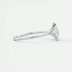 2.08 CT Princess Solitaire Half Bezel Moissanite Engagement Ring 2