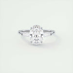 1.91 CT Oval Cut Three Stone Moissanite Engagement Ring 1