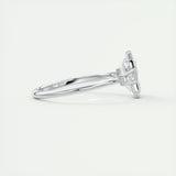 2.30 CT Emerald Cut Bezel 3 Stone Moissanite Engagement Ring 2