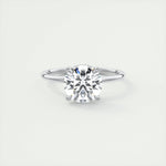 2.0 CT Round Hidden Halo Moissanite Engagement Ring 1