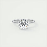 2.0 CT Round Cut Solitaire Moissanite Engagement Ring 1