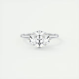 1.91 CT Oval Hidden Halo Moissanite Engagement Ring 1