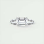 1.91 CT Emerald Cut Solitaire Moissanite Engagement Ring 1